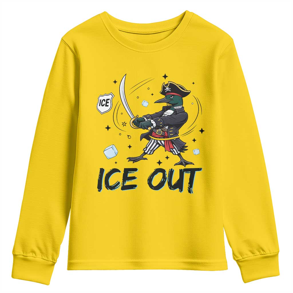 Funny Pirate Common Loon Minnesota Defends Abolish Ice Youth Sweatshirt TS12 Daisy Print Your Wear