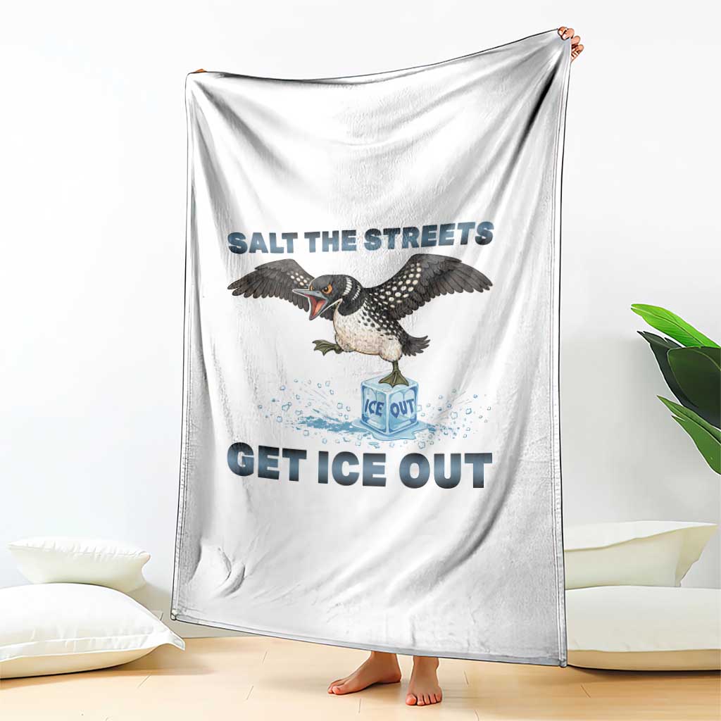 Minnesota Loon Salt The Streets Get Ice Out Throw Blanket TS12 Print Your Wear