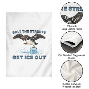 Minnesota Loon Salt The Streets Get Ice Out Garden Flag TS12 Print Your Wear