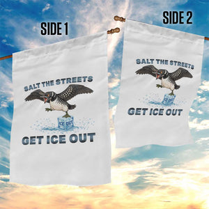 Minnesota Loon Salt The Streets Get Ice Out Garden Flag TS12 Print Your Wear
