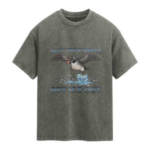Minnesota Loon Salt The Streets Get Ice Out Washed Cotton T-Shirt