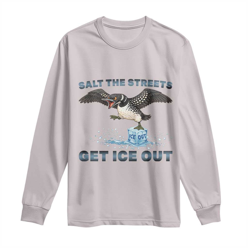 Minnesota Loon Salt The Streets Get Ice Out Long Sleeve Shirt TS12 Ice Gray Print Your Wear