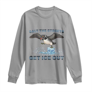Minnesota Loon Salt The Streets Get Ice Out Long Sleeve Shirt TS12 Sport Gray Print Your Wear