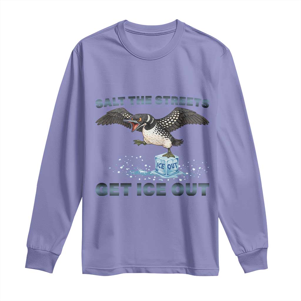 Minnesota Loon Salt The Streets Get Ice Out Long Sleeve Shirt TS12 Violet Print Your Wear