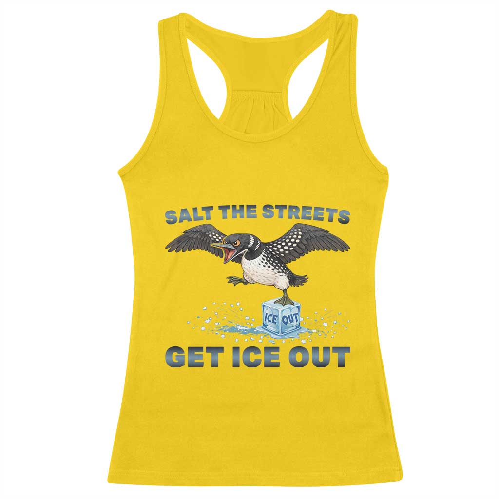 Minnesota Loon Salt The Streets Get Ice Out Racerback Tank Top TS12 Daisy Print Your Wear