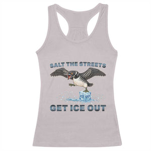 Minnesota Loon Salt The Streets Get Ice Out Racerback Tank Top TS12 Ice Gray Print Your Wear