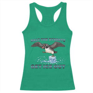 Minnesota Loon Salt The Streets Get Ice Out Racerback Tank Top TS12 Irish Green Print Your Wear