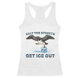 Minnesota Loon Salt The Streets Get Ice Out Racerback Tank Top TS12 White Print Your Wear