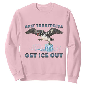 Minnesota Loon Salt The Streets Get Ice Out Sweatshirt TS12 Light Pink Print Your Wear