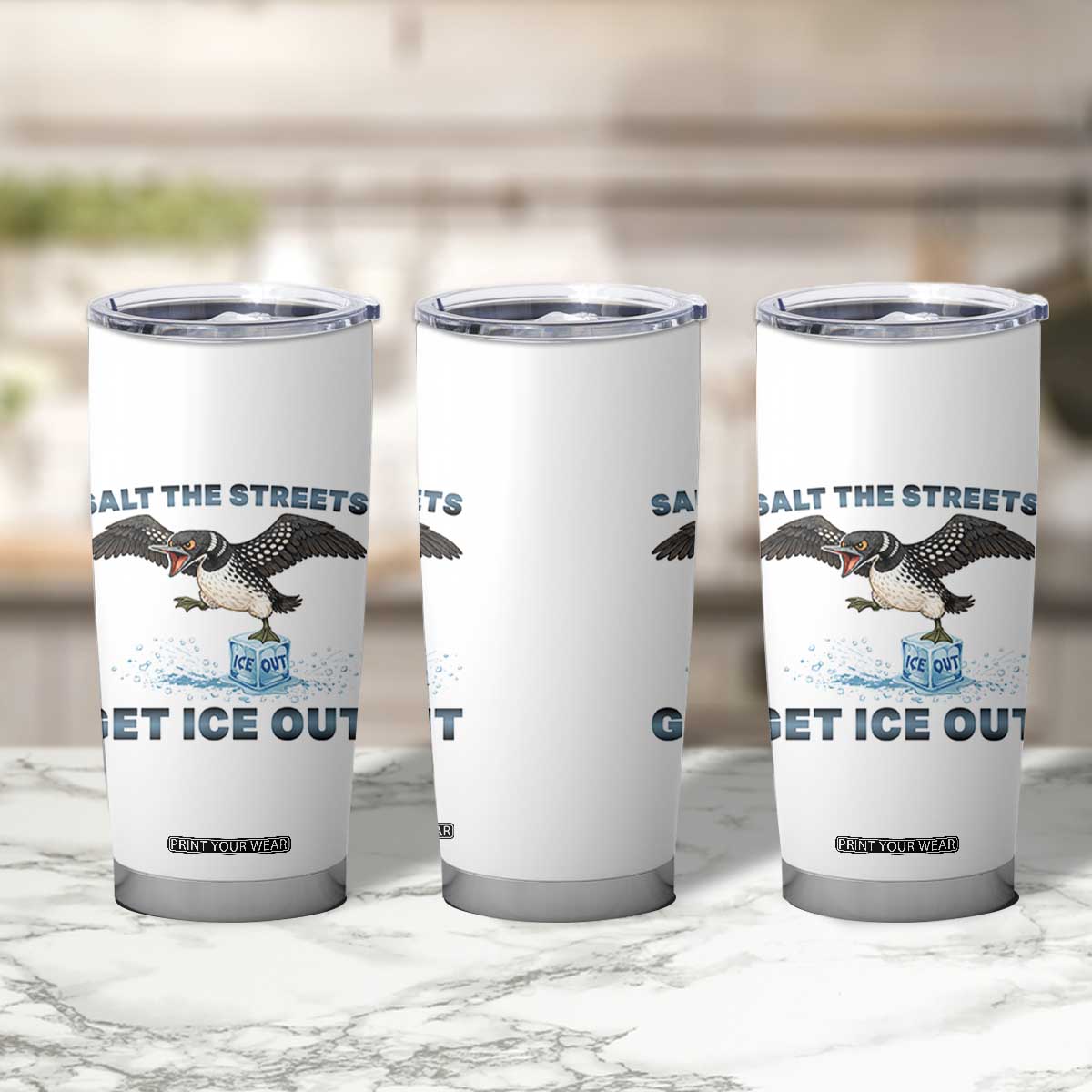 Minnesota Loon Salt The Streets Get Ice Out Tumbler Cup TS12 Print Your Wear