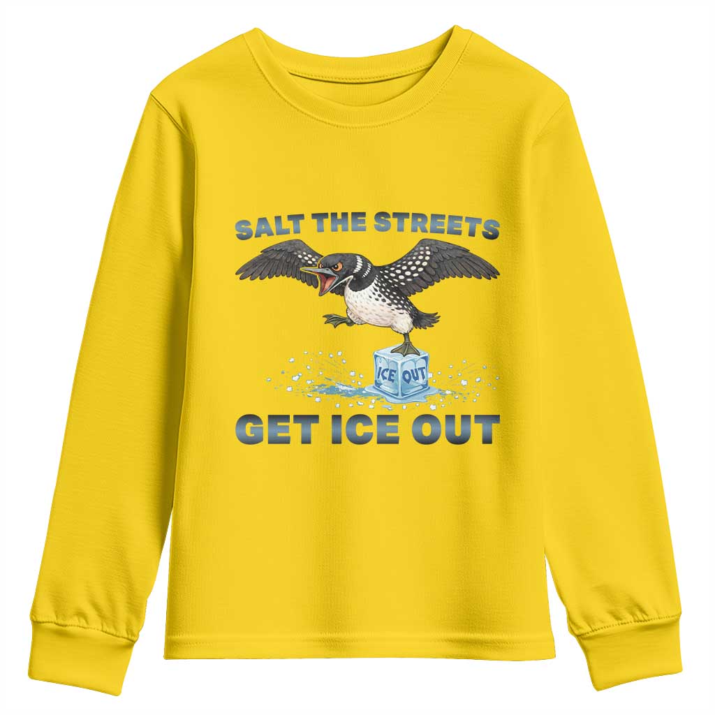 Minnesota Loon Salt The Streets Get Ice Out Youth Sweatshirt TS12 Daisy Print Your Wear