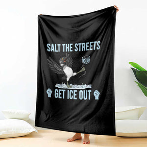 Salt The Streets Get Ice Out Throw Blanket Resist Minneapolis Political TS12 Print Your Wear