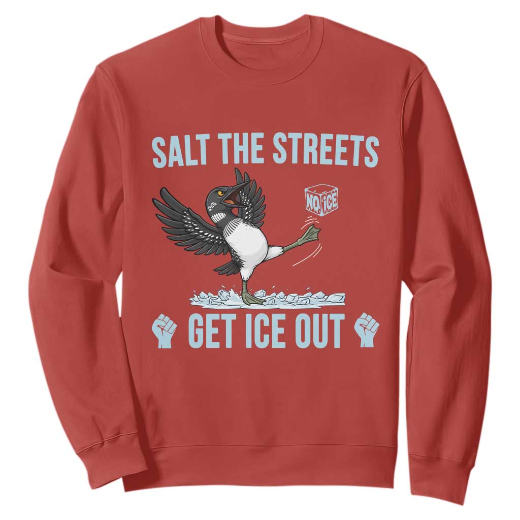 Salt The Streets Get Ice Out Sweatshirt Resist Minneapolis Political TS12 Red Print Your Wear
