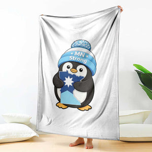 MN Strong Cute Penguin Throw Blanket Minnesota State Pride Gift TS12 Print Your Wear