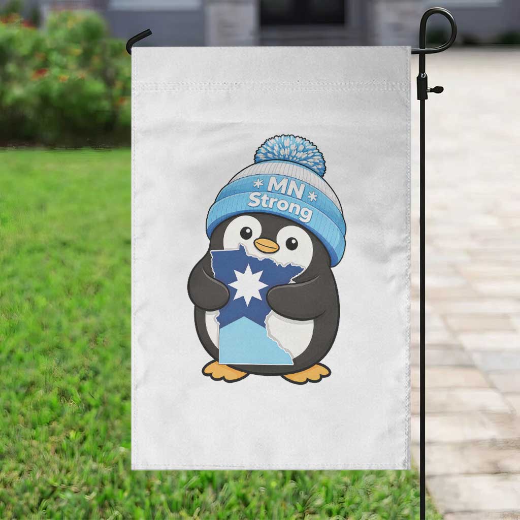 MN Strong Cute Penguin Garden Flag Minnesota State Pride Gift TS12 Print Your Wear