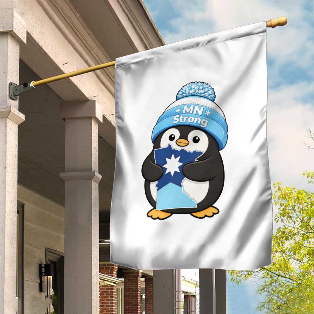 MN Strong Cute Penguin Garden Flag Minnesota State Pride Gift TS12 Print Your Wear