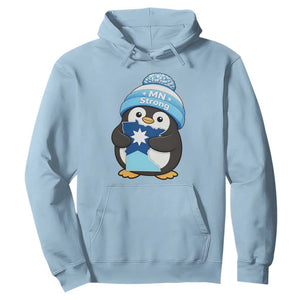 MN Strong Cute Penguin Hoodie Minnesota State Pride Gift TS12 Light Blue Print Your Wear