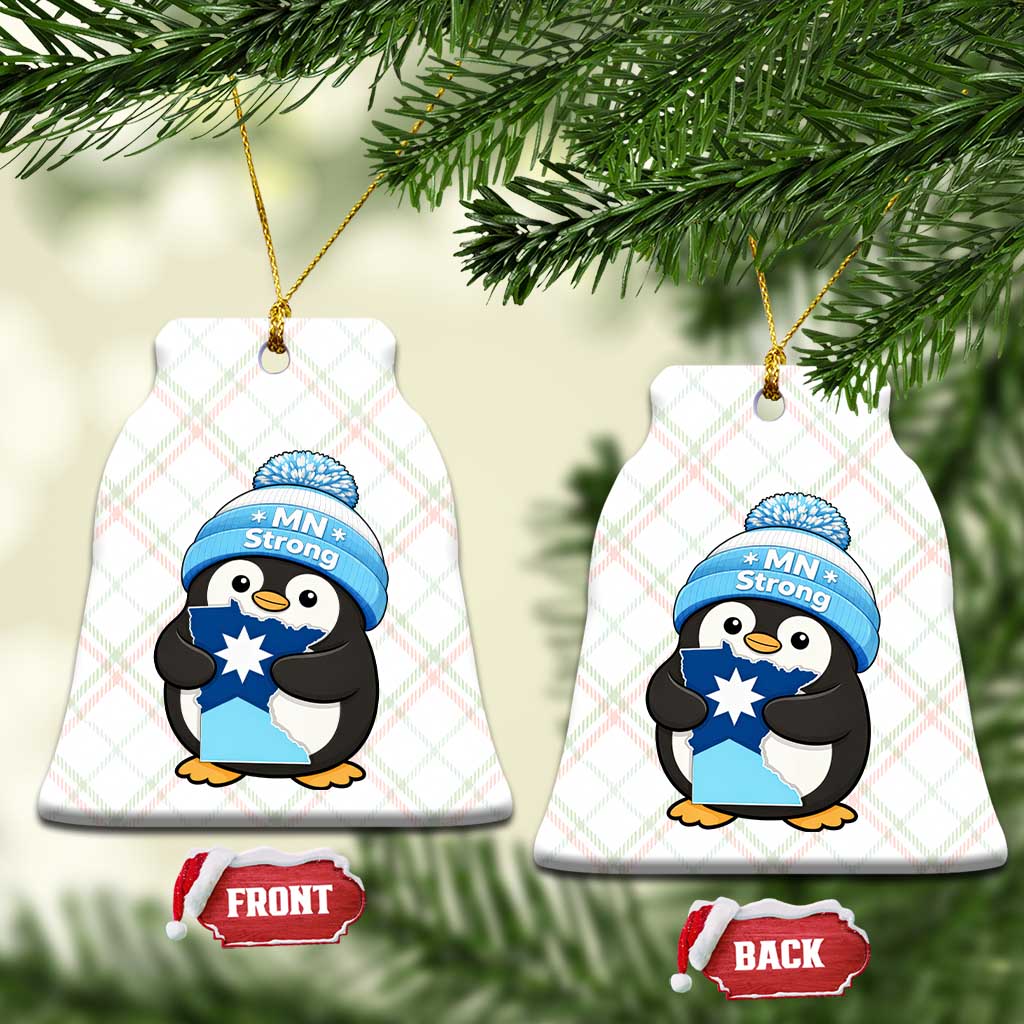 MN Strong Cute Penguin Ceramic Ornament Minnesota State Pride Gift TS12 Print Your Wear