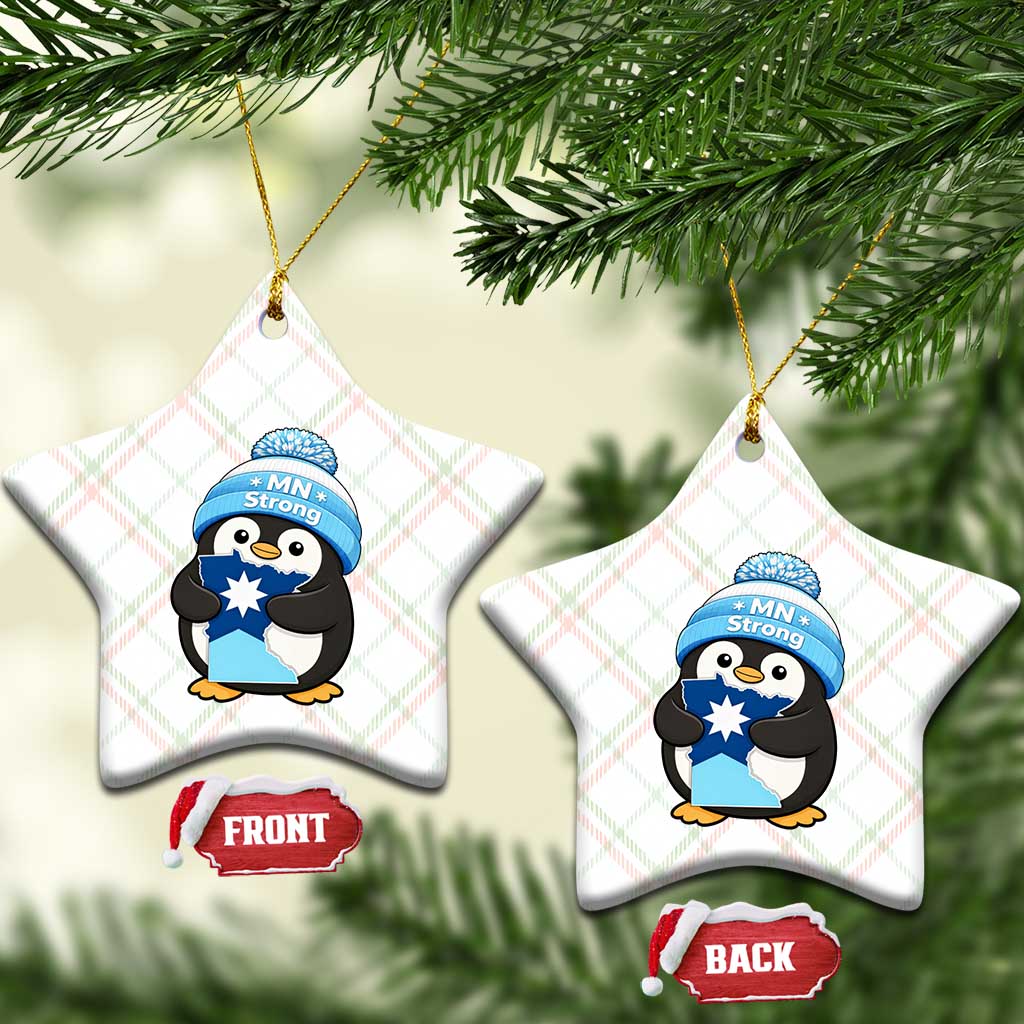 MN Strong Cute Penguin Ceramic Ornament Minnesota State Pride Gift TS12 Print Your Wear