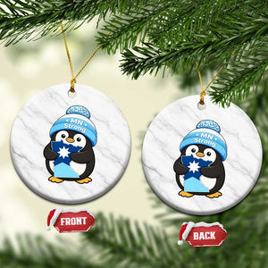MN Strong Cute Penguin Ceramic Ornament Minnesota State Pride Gift TS12 1pc White Marble Print Your Wear