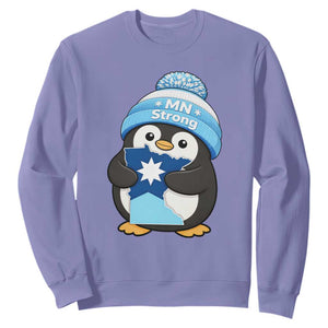 MN Strong Cute Penguin Sweatshirt Minnesota State Pride Gift TS12 Violet Print Your Wear