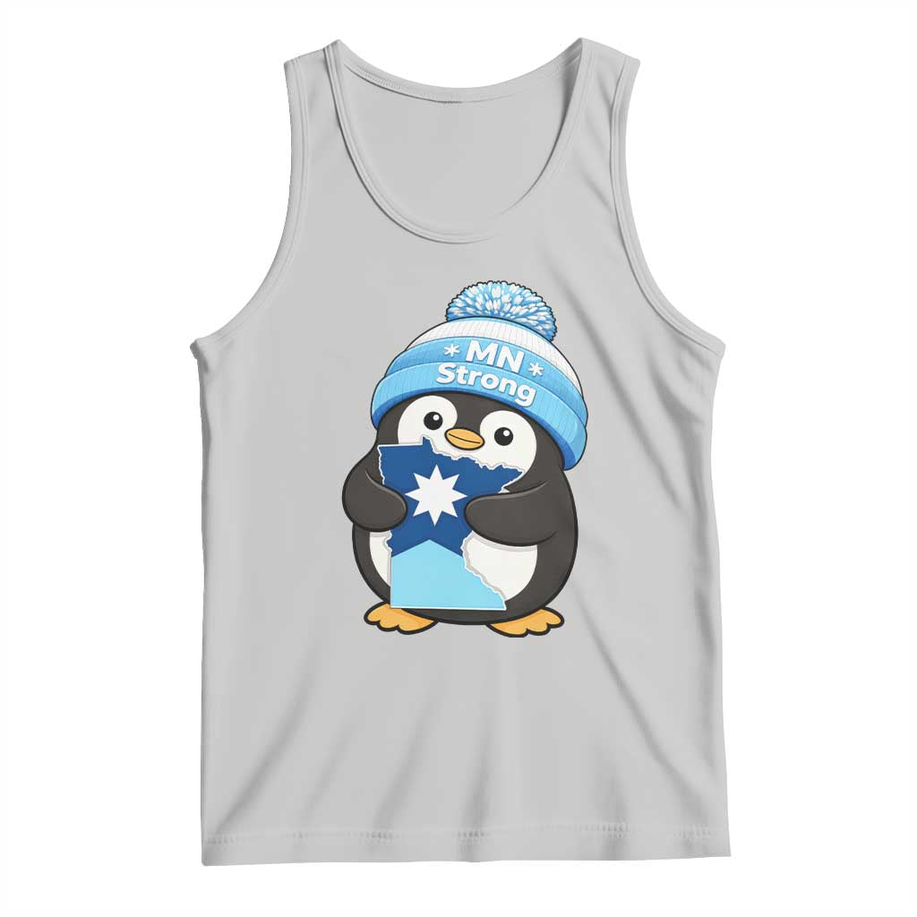 MN Strong Cute Penguin Tank Top Minnesota State Pride Gift TS12 Ash Print Your Wear