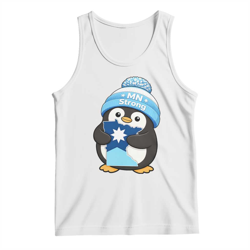 MN Strong Cute Penguin Tank Top Minnesota State Pride Gift TS12 White Print Your Wear