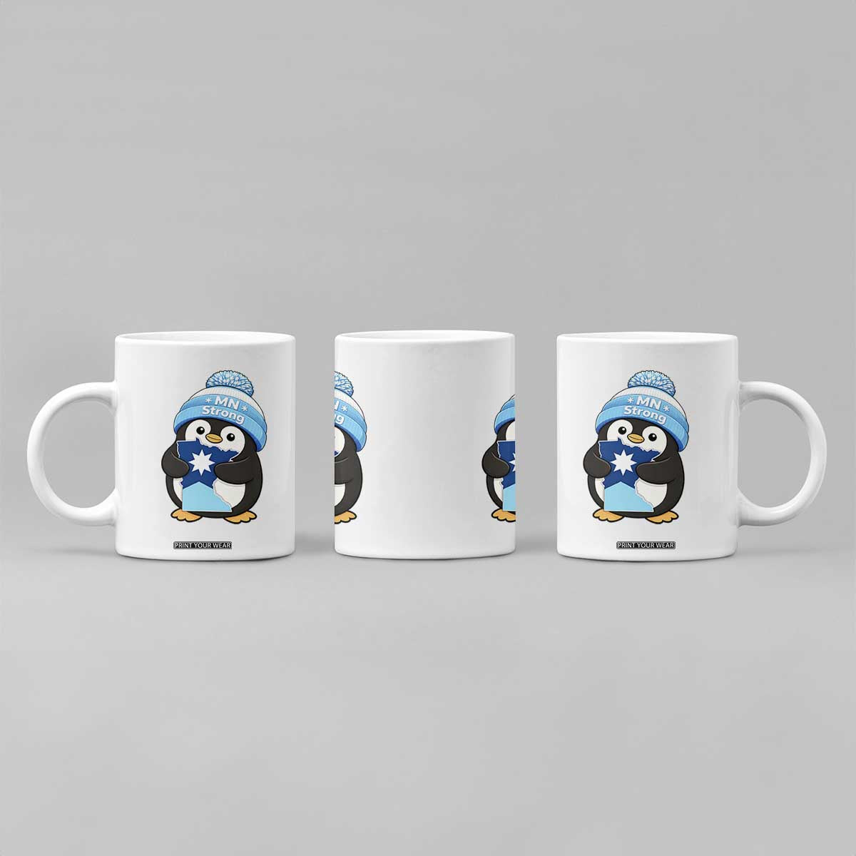MN Strong Cute Penguin Coffee Mug Minnesota State Pride Gift TS12 Print Your Wear