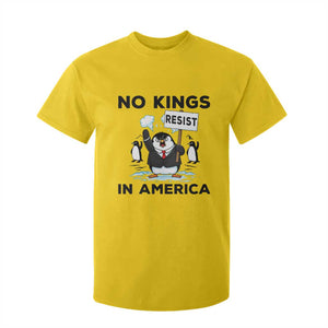 Funny Penguin Protest T Shirt For Kid No Kings In America TS12 Daisy Print Your Wear