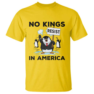 Funny Penguin Protest T Shirt No Kings In America TS12 Daisy Print Your Wear