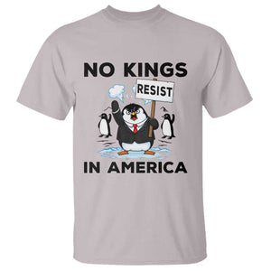Funny Penguin Protest T Shirt No Kings In America TS12 Ice Gray Print Your Wear