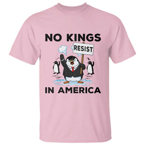 Funny Penguin Protest T Shirt No Kings In America TS12 Light Pink Print Your Wear