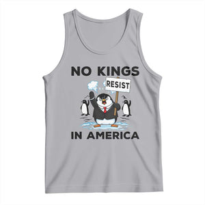 Funny Penguin Protest Tank Top No Kings In America TS12 Athletic Heather Print Your Wear