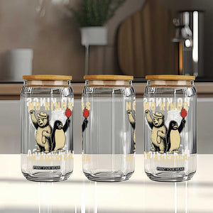 Funny Bear And Penguin Protest Glass Can No Kings In America TS12 Print Your Wear