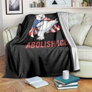Abolish Ice Throw Blanket Funny Polar Bear Kicking Crown TS12 Print Your Wear
