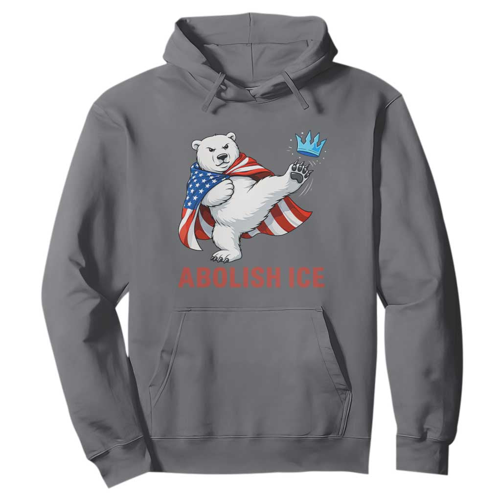 Abolish Ice Hoodie Funny Polar Bear Kicking Crown TS12 Charcoal Print Your Wear