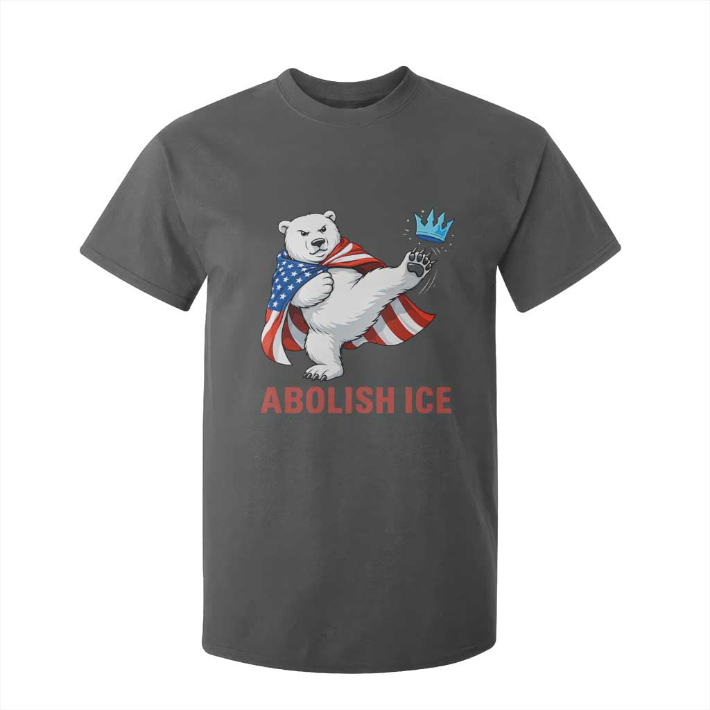 Abolish Ice T Shirt For Kid Funny Polar Bear Kicking Crown TS12 Dark Heather Print Your Wear