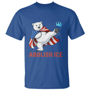 Abolish Ice T Shirt Funny Polar Bear Kicking Crown TS12 Royal Blue Print Your Wear