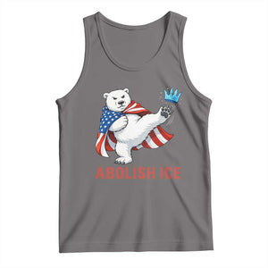 Abolish Ice Tank Top Funny Polar Bear Kicking Crown TS12 Deep Heather Print Your Wear
