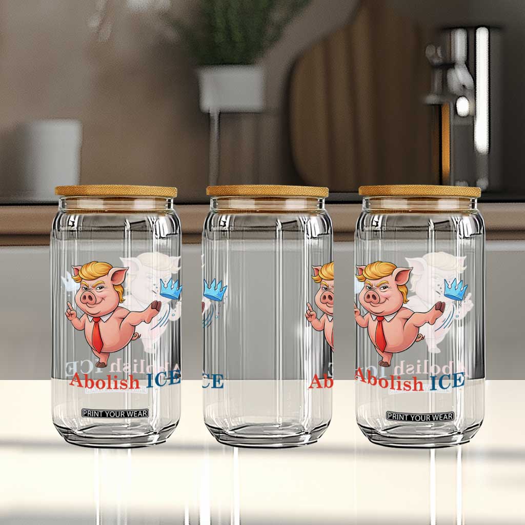 Protest Pig Kicking Icy Crown Glass Can Political Humor Gift TS12 Print Your Wear