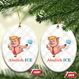 Protest Pig Kicking Icy Crown Ceramic Ornament Political Humor Gift TS12 Print Your Wear