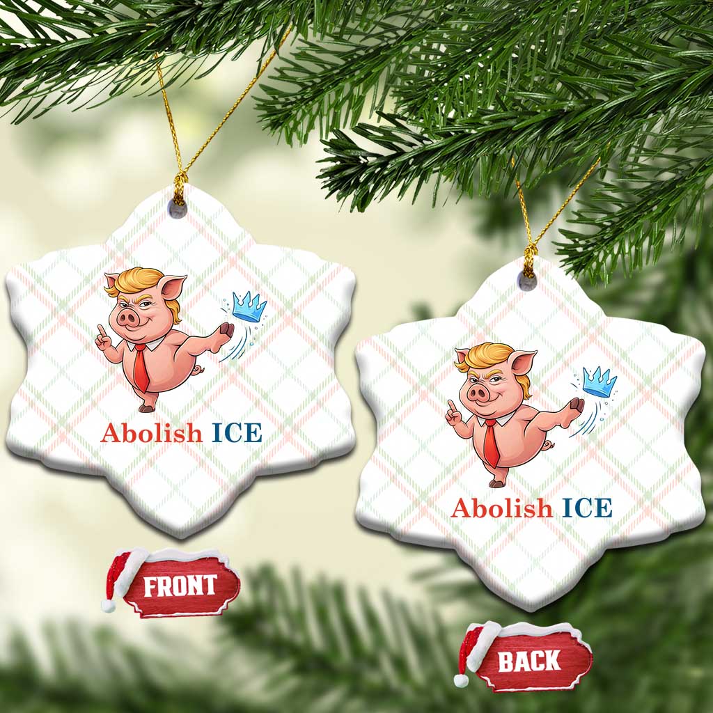 Protest Pig Kicking Icy Crown Ceramic Ornament Political Humor Gift TS12 Print Your Wear