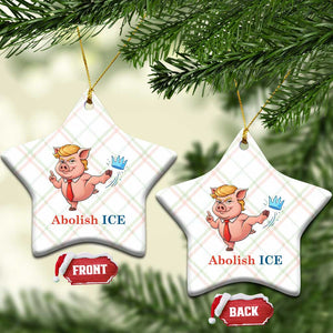 Protest Pig Kicking Icy Crown Ceramic Ornament Political Humor Gift TS12 Print Your Wear