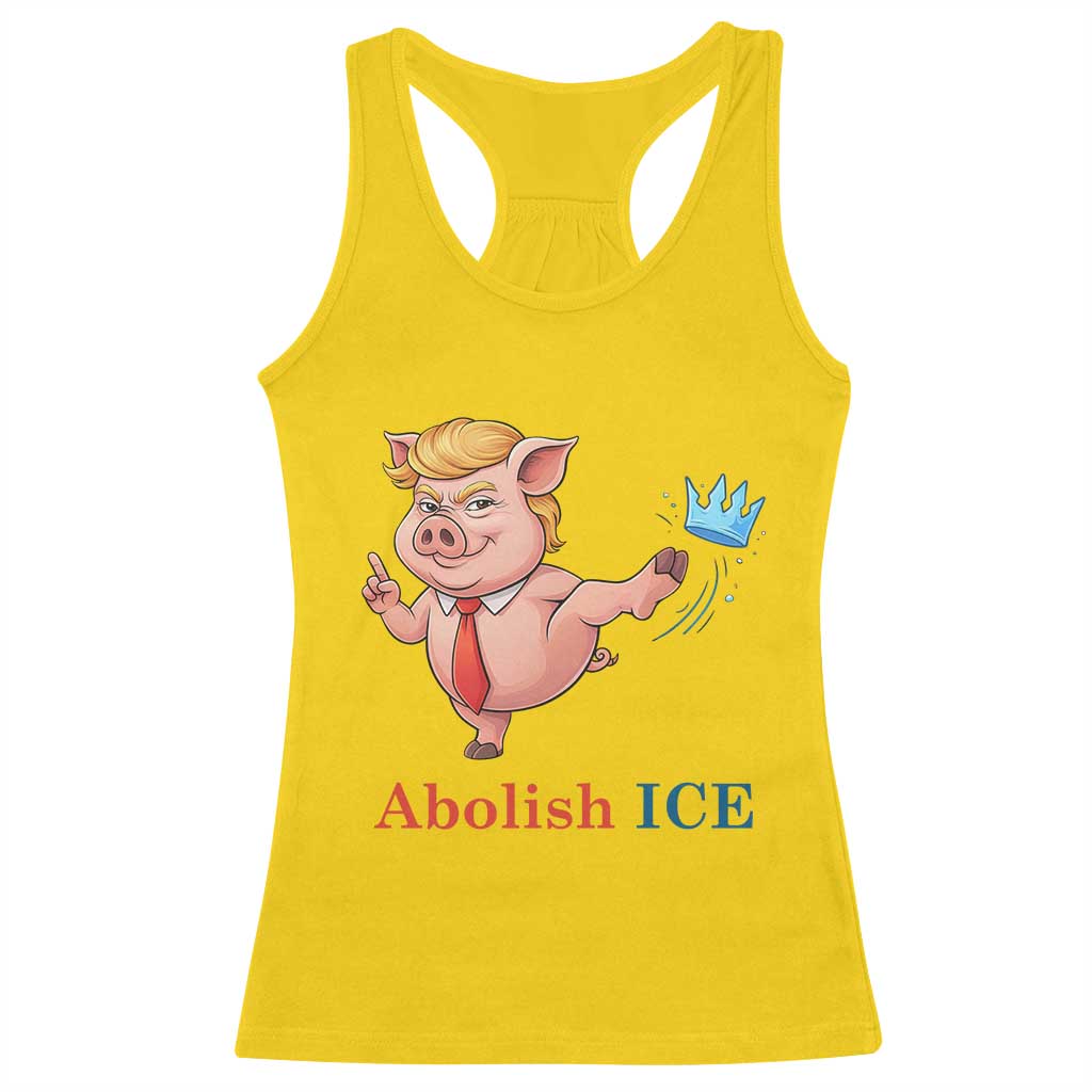 Protest Pig Kicking Icy Crown Racerback Tank Top Political Humor Gift TS12 Daisy Print Your Wear