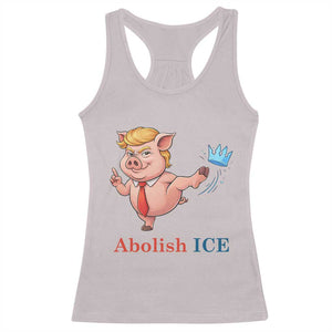 Protest Pig Kicking Icy Crown Racerback Tank Top Political Humor Gift TS12 Ice Gray Print Your Wear