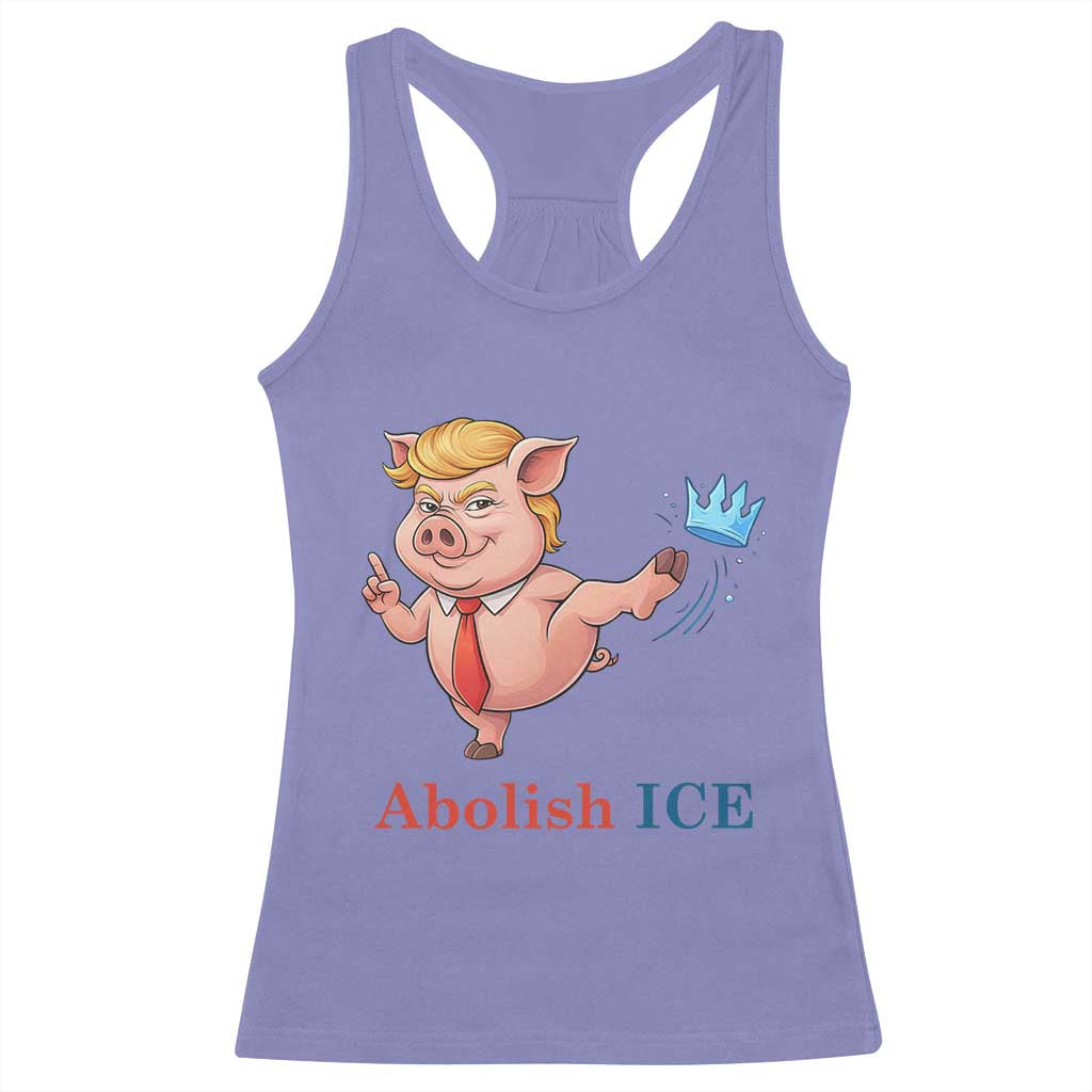 Protest Pig Kicking Icy Crown Racerback Tank Top Political Humor Gift TS12 Violet Print Your Wear