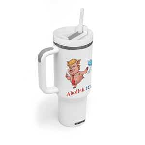 Protest Pig Kicking Icy Crown Tumbler With Handle Political Humor Gift TS12 Print Your Wear