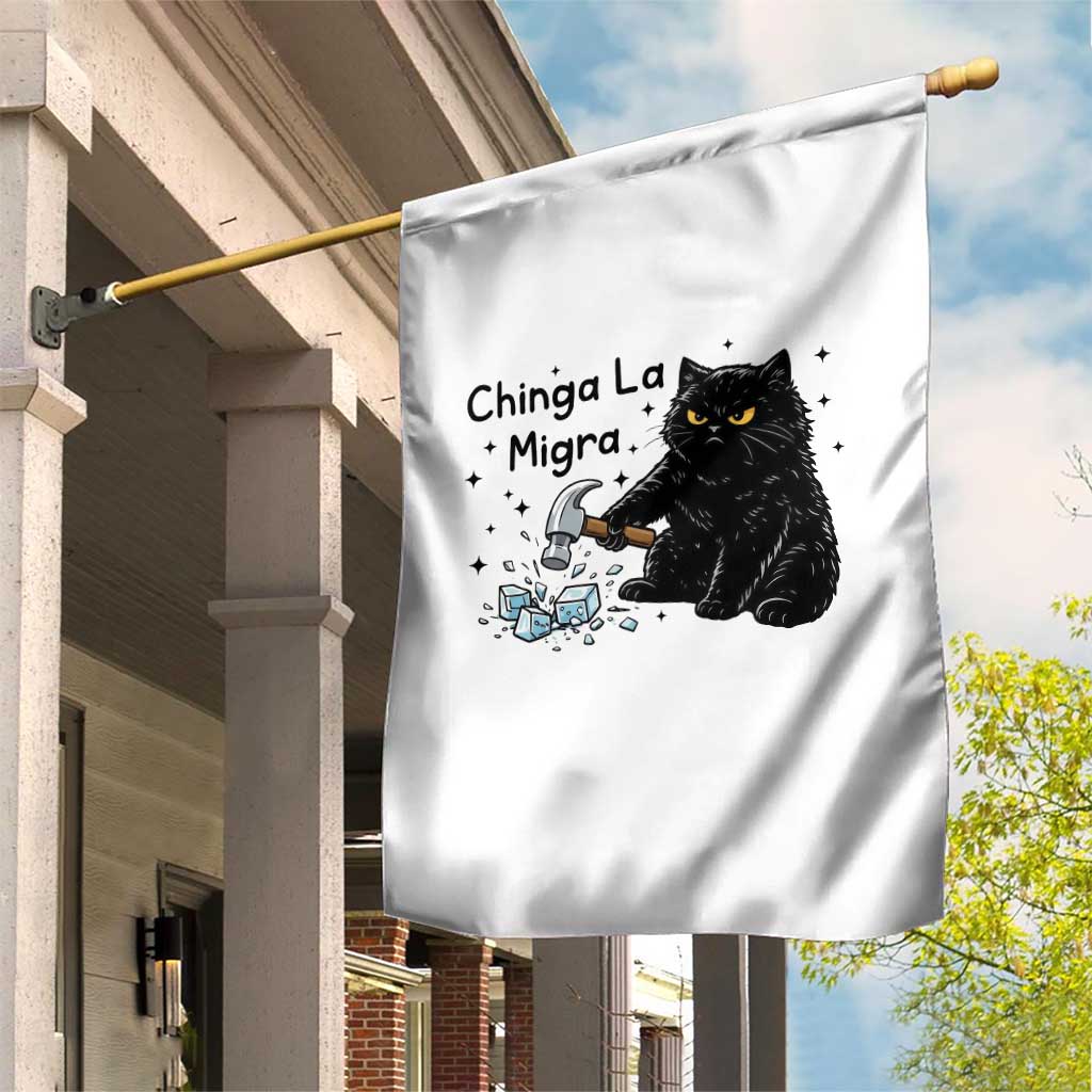 Chinga La Migra Garden Flag Funny Cat Immigration Support TS12 Print Your Wear