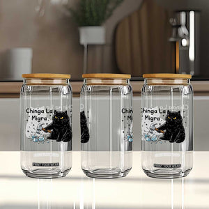 Chinga La Migra Glass Can Funny Cat Immigration Support TS12 Print Your Wear