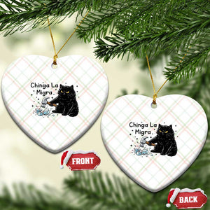 Chinga La Migra Ceramic Ornament Funny Cat Immigration Support TS12 Print Your Wear